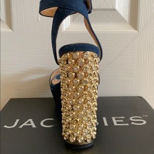 Jacobies Shoes - Denim and Gold Platforms Jacobies Shoes - Denim and Gold Platforms